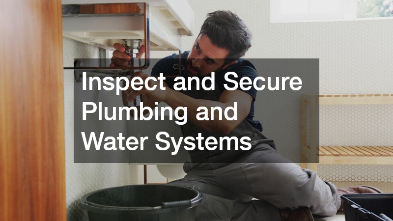 Inspect and Secure Plumbing and Water Systems